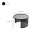 Tropical Round Frame Cocktail Table Glass Top Coffee Cocktail Table Clearhalo 'Coffee & Accent Tables' 'Coffee Tables' 'coffee_tables' 'furn' 'furn_coffee_tables' 'Furniture' 'Living Room Furniture' 6523476