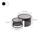 Tropical Round Frame Cocktail Table Glass Top Coffee Cocktail Table Clearhalo 'Coffee & Accent Tables' 'Coffee Tables' 'coffee_tables' 'furn' 'furn_coffee_tables' 'Furniture' 'Living Room Furniture' 6523479