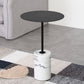 23.62 inch Tall Pedestal Side Table Metal and Marble Side End Table