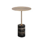 23.62 inch Tall Pedestal Side Table Metal and Marble Side End Table