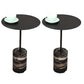 23.62 inch Tall Pedestal Side Table Metal and Marble Side End Table