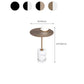 23.62 inch Tall Pedestal Side Table Metal and Marble Side End Table
