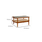Tropical Round Cocktail Table Glass Top Coffee Cocktail Table with Shelf Clearhalo 'Coffee & Accent Tables' 'Coffee Tables' 'coffee_tables' 'furn' 'furn_coffee_tables' 'Furniture' 'Living Room Furniture' 6523593