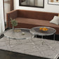 Modern Round Coffee Table Glass Top and Iron Coffee or End Table Cross Legs