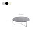 Modern Round Coffee Table Glass Top and Iron Coffee or End Table Cross Legs