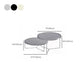Modern Round Coffee Table Glass Top and Iron Coffee or End Table Cross Legs