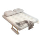 Getuft gestoffeerde futon stoel met matras glam cabrioleband