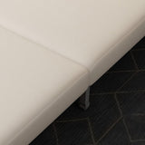 Bonded lederen bank futon hedendaagse futon slaper bank met opslag