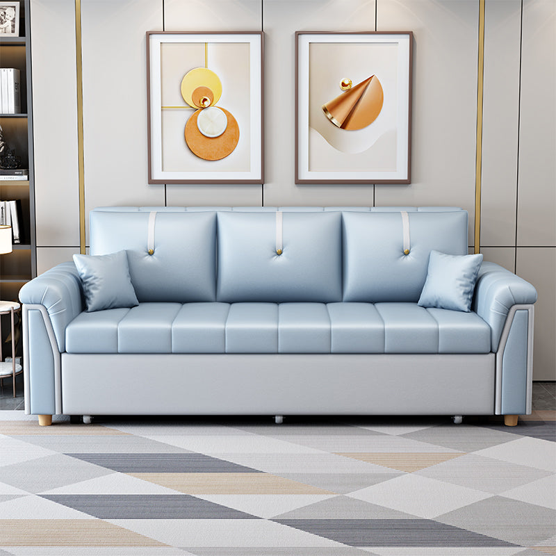 ボンドレザーソファ布団スカンジナビア布団スリーパーソファベッドと保管