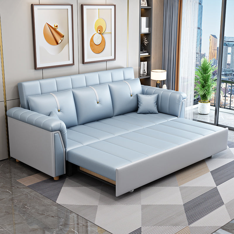ボンドレザーソファ布団スカンジナビア布団スリーパーソファベッドと保管