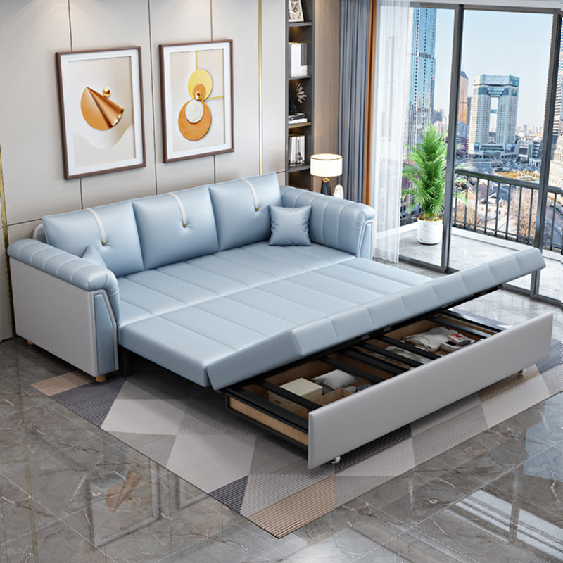 ボンドレザーソファ布団スカンジナビア布団スリーパーソファベッドと保管