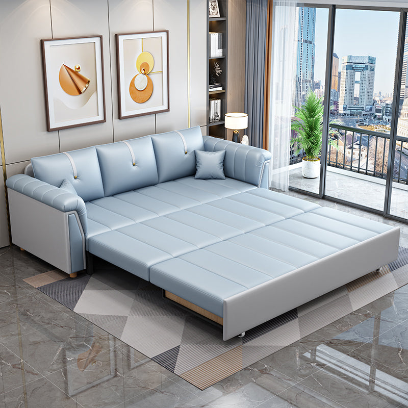 ボンドレザーソファ布団スカンジナビア布団スリーパーソファベッドと保管