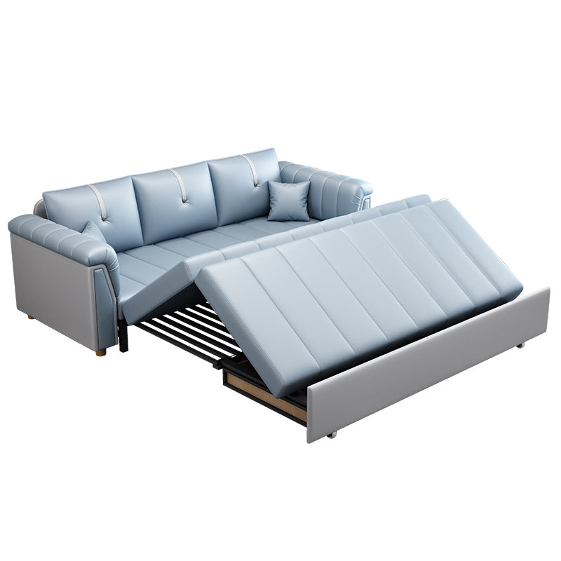 ボンドレザーソファ布団スカンジナビア布団スリーパーソファベッドと保管