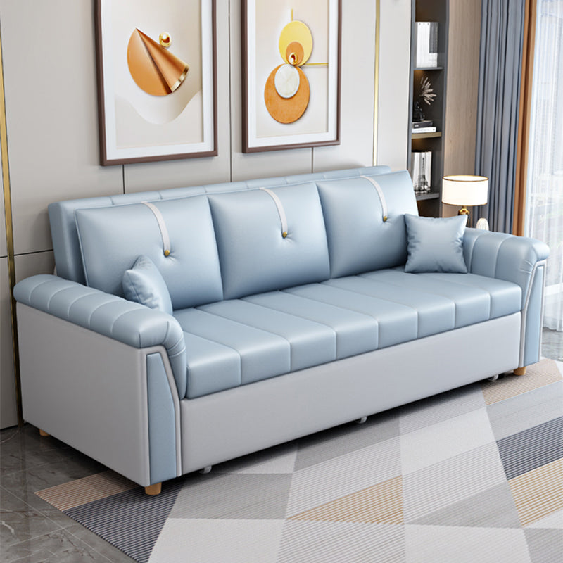 ボンドレザーソファ布団スカンジナビア布団スリーパーソファベッドと保管