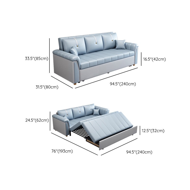 ボンドレザーソファ布団スカンジナビア布団スリーパーソファベッドと保管