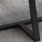 Modern Oval Coffee Table Wood and Steel Coffee Table Cross Legs