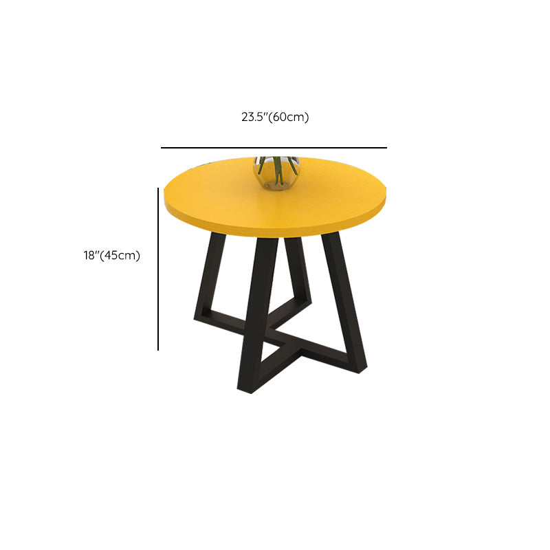 Modern Oval Coffee Table Wood and Steel Coffee Table Cross Legs