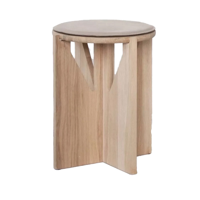 Mesa de centro de madera maciza Mesa de centro o auxiliar redonda contemporánea en negro y natural