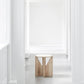 Mesa de centro de madera maciza Mesa de centro o auxiliar redonda contemporánea en negro y natural
