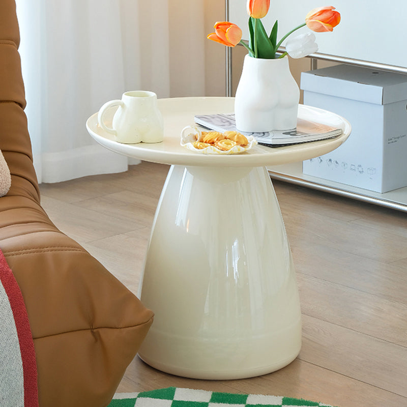 Pedestal End Table Plastic Round Side Sofa Side Accent Table with Tray Top Clearhalo 'Coffee & Accent Tables' 'End & Side Tables' 'end_side_tables' 'furn' 'furn_end_side_tables' 'Furniture' 'Living Room Furniture' 6523951