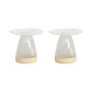 Pedestal End Table Plastic Round Side Sofa Side Accent Table with Tray Top Yellow Clear 2 Clearhalo 'Coffee & Accent Tables' 'End & Side Tables' 'end_side_tables' 'furn' 'furn_end_side_tables' 'Furniture' 'Living Room Furniture' 6523956