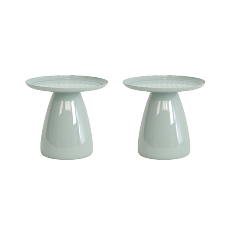 Pedestal End Table Plastic Round Side Sofa Side Accent Table with Tray Top Green Green 2 Clearhalo 'Coffee & Accent Tables' 'End & Side Tables' 'end_side_tables' 'furn' 'furn_end_side_tables' 'Furniture' 'Living Room Furniture' 6523962