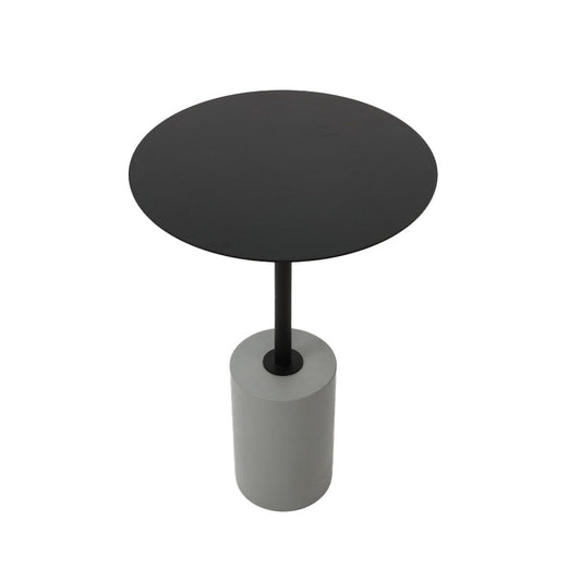 TABELLA ROUND ENTERNO CONTEMPOURANTE 23.62 "Tallo di snack laterale di piede.