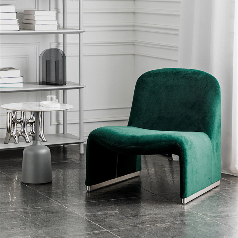 Mid-century Modern Side Chair Armless Fixed Back Accent Armchair for Bedroom Clearhalo 'Accent Chairs' 'accent_chairs' 'Chairs & Seating' 'furn' 'furn_accent_chairs' 'Furniture' 'Living Room Furniture' 6524077