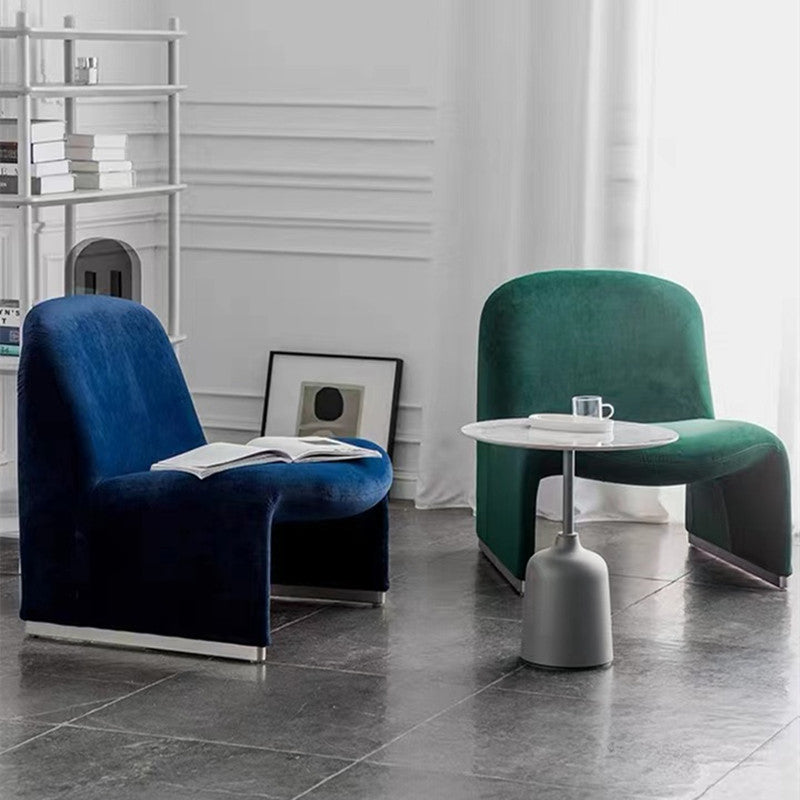 Mid-century Modern Side Chair Armless Fixed Back Accent Armchair for Bedroom Clearhalo 'Accent Chairs' 'accent_chairs' 'Chairs & Seating' 'furn' 'furn_accent_chairs' 'Furniture' 'Living Room Furniture' 6524079