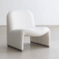 Mid-century Modern Side Chair Armless Fixed Back Accent Armchair for Bedroom White Wool Blend 1 Piece Clearhalo 'Accent Chairs' 'accent_chairs' 'Chairs & Seating' 'furn' 'furn_accent_chairs' 'Furniture' 'Living Room Furniture' 6524081