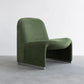 Mid-century Modern Side Chair Armless Fixed Back Accent Armchair for Bedroom Green Cotton and Linen 1 Piece Clearhalo 'Accent Chairs' 'accent_chairs' 'Chairs & Seating' 'furn' 'furn_accent_chairs' 'Furniture' 'Living Room Furniture' 6524096