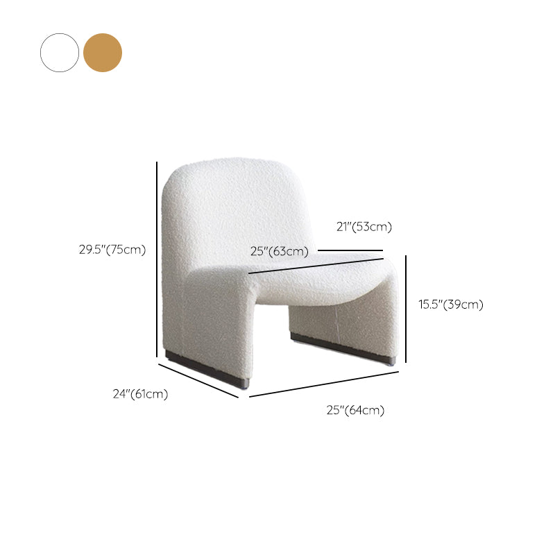 Mid-century Modern Side Chair Armless Fixed Back Accent Armchair for Bedroom Clearhalo 'Accent Chairs' 'accent_chairs' 'Chairs & Seating' 'furn' 'furn_accent_chairs' 'Furniture' 'Living Room Furniture' 6524106