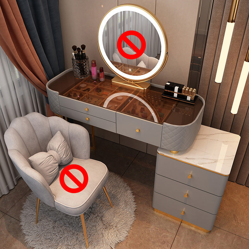 Glam Make -up Eitelkeitsbetrieb Glaspop Waschtisch mit Schubladen
