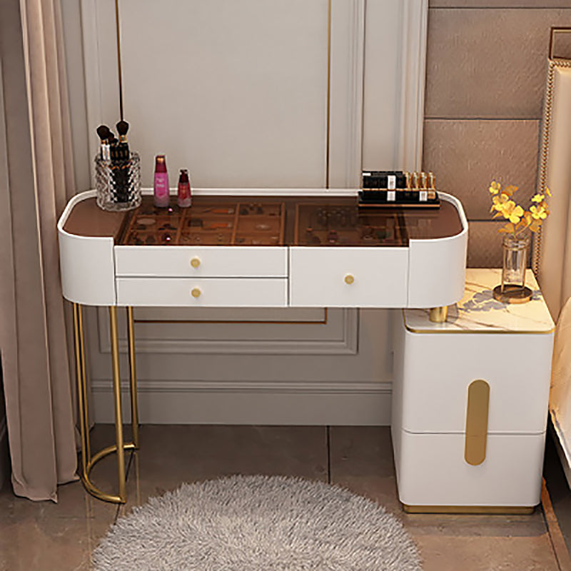 Glam Make -up Eitelkeitsbetrieb Glaspop Waschtisch mit Schubladen