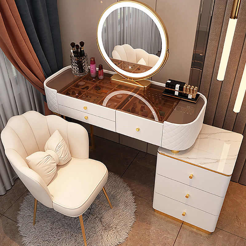 Glam Make -up Eitelkeitsbetrieb Glaspop Waschtisch mit Schubladen