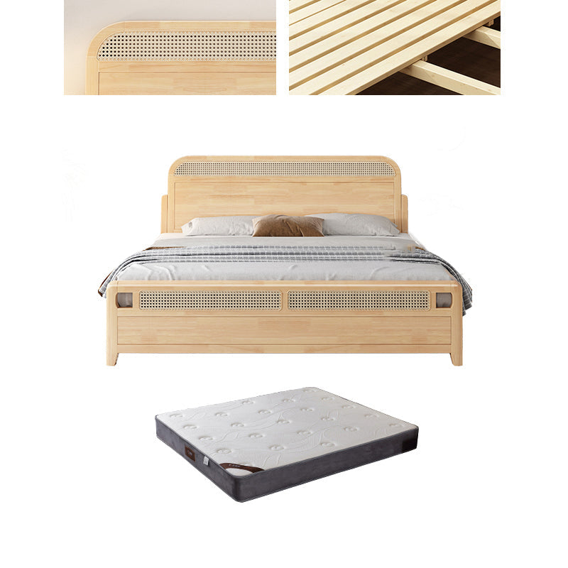 Lit de panneau en bois massif