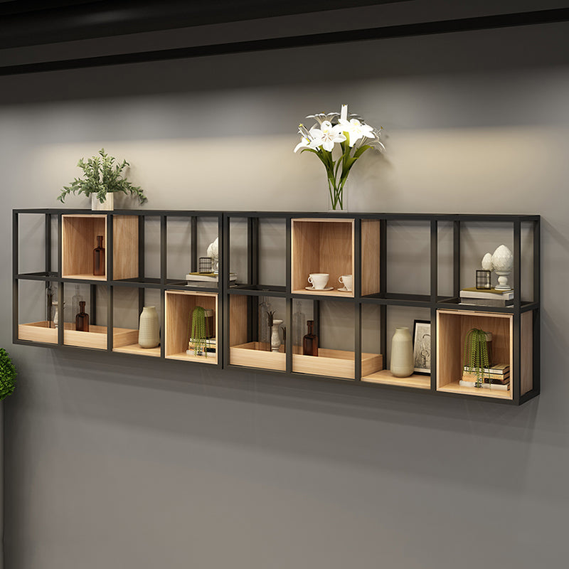 Wooden Wall Mounted Bookshelf Floating Industrial Bookcase with Shelves Clearhalo 'Bookcases' 'furn' 'furn_bookcases' 'Furniture' 'Office Furniture' 6524385