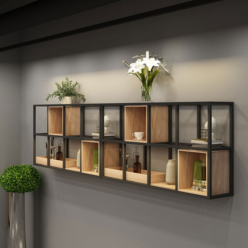 Wooden Wall Mounted Bookshelf Floating Industrial Bookcase with Shelves Clearhalo 'Bookcases' 'furn' 'furn_bookcases' 'Furniture' 'Office Furniture' 6524401