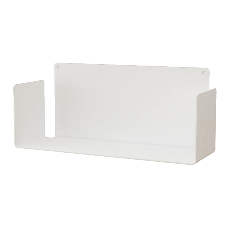 1 Shelf Closed Back Bookshelf Glam Metal Floating Horizontal Bookcase 15.7"L x 7.9"W x 7.9"H White Clearhalo 'Bookcases' 'furn' 'furn_bookcases' 'Furniture' 'Office Furniture' 6524413