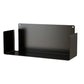 1 Shelf Closed Back Bookshelf Glam Metal Floating Horizontal Bookcase 15.7"L x 7.9"W x 7.9"H Black Clearhalo 'Bookcases' 'furn' 'furn_bookcases' 'Furniture' 'Office Furniture' 6524416
