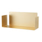 1 Shelf Closed Back Bookshelf Glam Metal Floating Horizontal Bookcase 23.6"L x 7.9"W x 7.9"H Gold Clearhalo 'Bookcases' 'furn' 'furn_bookcases' 'Furniture' 'Office Furniture' 6524421