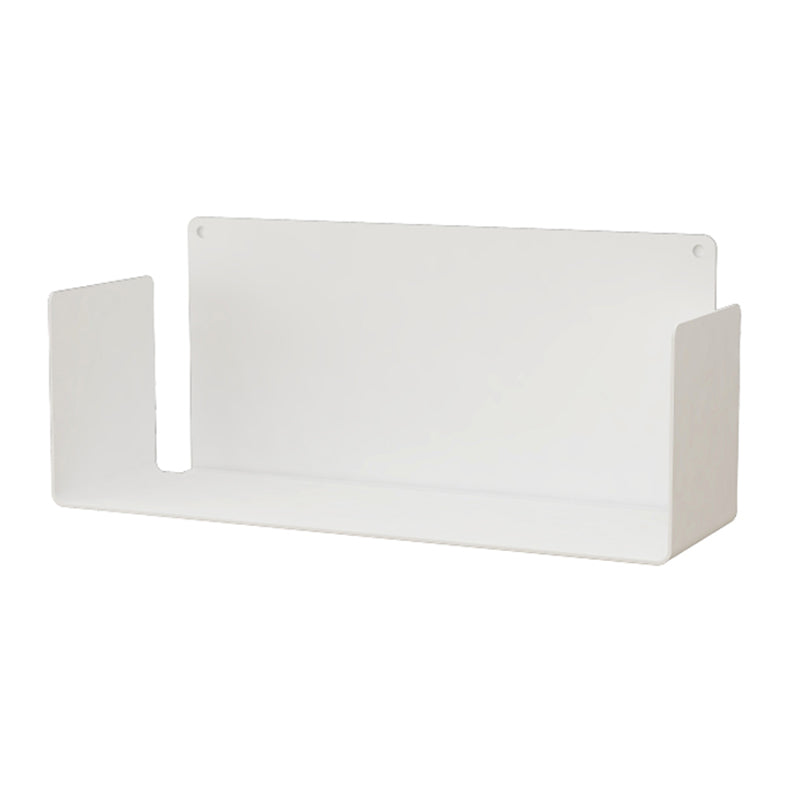 1 Shelf Closed Back Bookshelf Glam Metal Floating Horizontal Bookcase 31.5"L x 7.9"W x 7.9"H White Clearhalo 'Bookcases' 'furn' 'furn_bookcases' 'Furniture' 'Office Furniture' 6524424