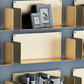 1 Shelf Closed Back Bookshelf Glam Metal Floating Horizontal Bookcase Clearhalo 'Bookcases' 'furn' 'furn_bookcases' 'Furniture' 'Office Furniture' 6524427