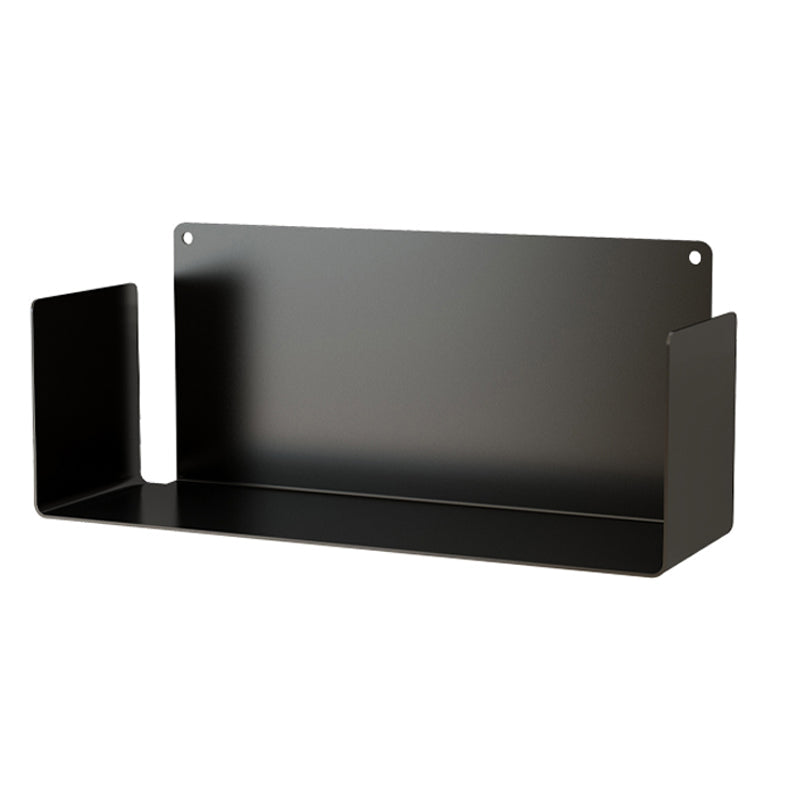 1 Shelf Closed Back Bookshelf Glam Metal Floating Horizontal Bookcase 31.5"L x 7.9"W x 7.9"H Black Clearhalo 'Bookcases' 'furn' 'furn_bookcases' 'Furniture' 'Office Furniture' 6524428