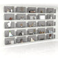 Metal Closed Back Bookshelf Contemporary Floating Bookcase with Shelves