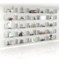 Metal Closed Back Bookshelf Contemporary Floating Bookcase with Shelves
