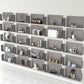 Metal Closed Back Bookshelf Contemporary Floating Bookcase with Shelves