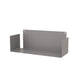 Metal Closed Back Bookshelf Contemporary Floating Bookcase with Shelves