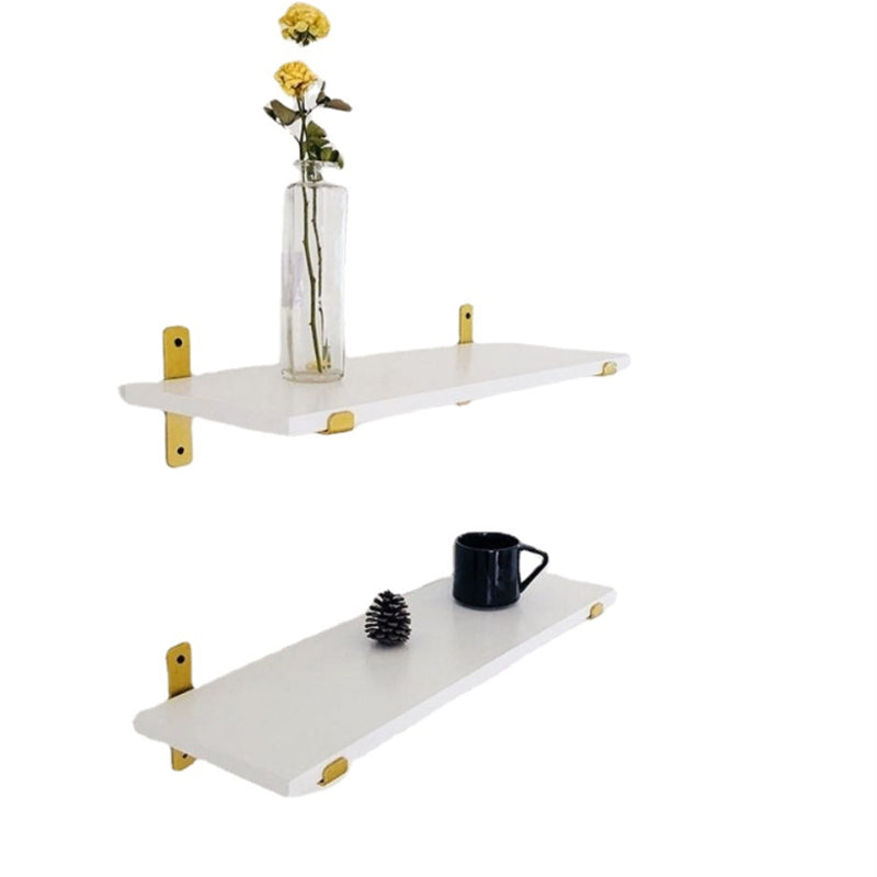 Engineered Wood White Bookshelf Glam Floating Closed Back Bookcase Clearhalo 'Bookcases' 'furn' 'furn_bookcases' 'Furniture' 'Office Furniture' 6524471