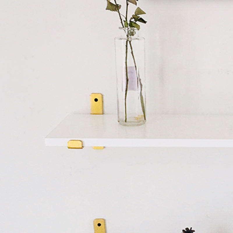 Engineered Wood White Bookshelf Glam Floating Closed Back Bookcase Clearhalo 'Bookcases' 'furn' 'furn_bookcases' 'Furniture' 'Office Furniture' 6524474